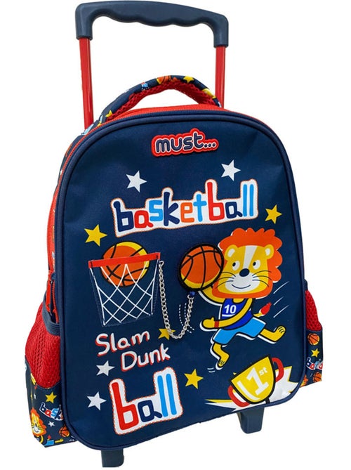 Sac à Dos Trolley Maternelle Basketball Lion 31 CM - Kiabi