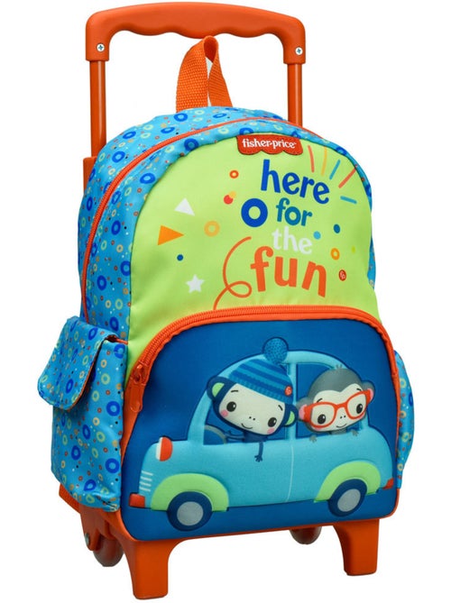 Sac à dos trolley maternelle imprimé singes Fisher Price - Kiabi