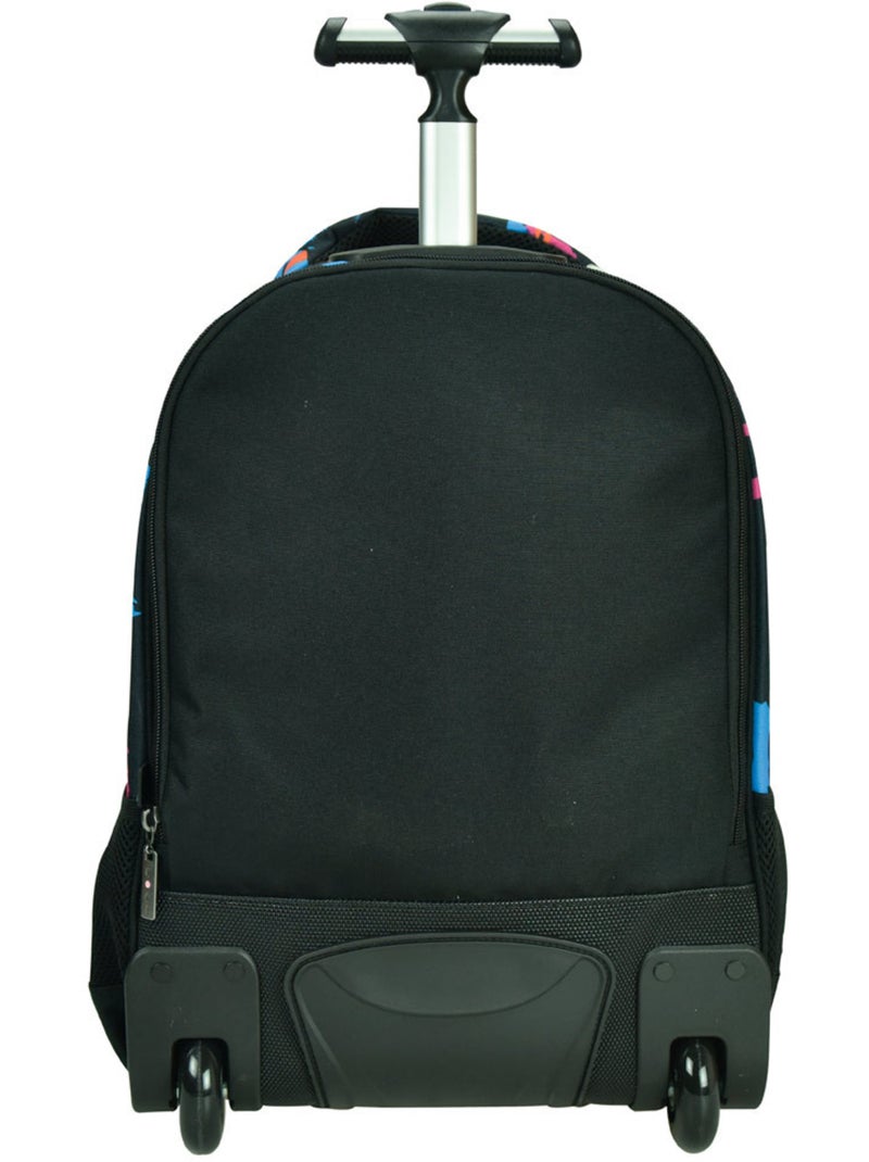 Sac à dos trolley Maui & Sons Leaf Heat 48 CM Noir Rose Bleu - Kiabi