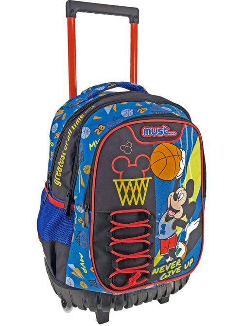 Sac à Dos Trolley Mickey Basket "Never Give Up" 45 CM - 3 Compartiments - Kiabi