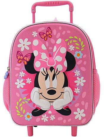 Sac à Dos Trolley Minnie Flowers idéal enfant de maternelle 32 CM