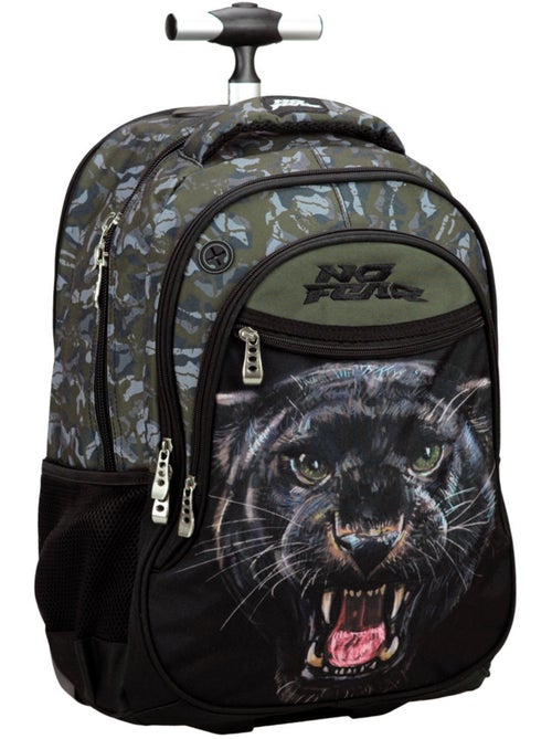 Sac à Dos Trolley NO FEAR Panthère noire 48 CM - 2 compartiments - Kiabi