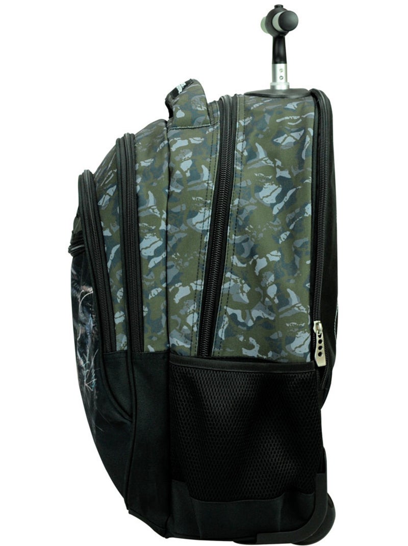 Sac à Dos Trolley NO FEAR Panthère noire 48 CM - 2 compartiments Noir Vert - Kiabi