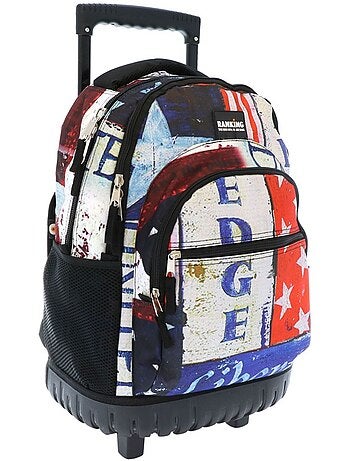 Sac à dos trolley RANKING imprimé drapeau rétro 46 CM