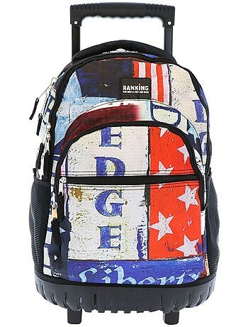 Sac à dos trolley RANKING imprimé drapeau rétro 46 CM