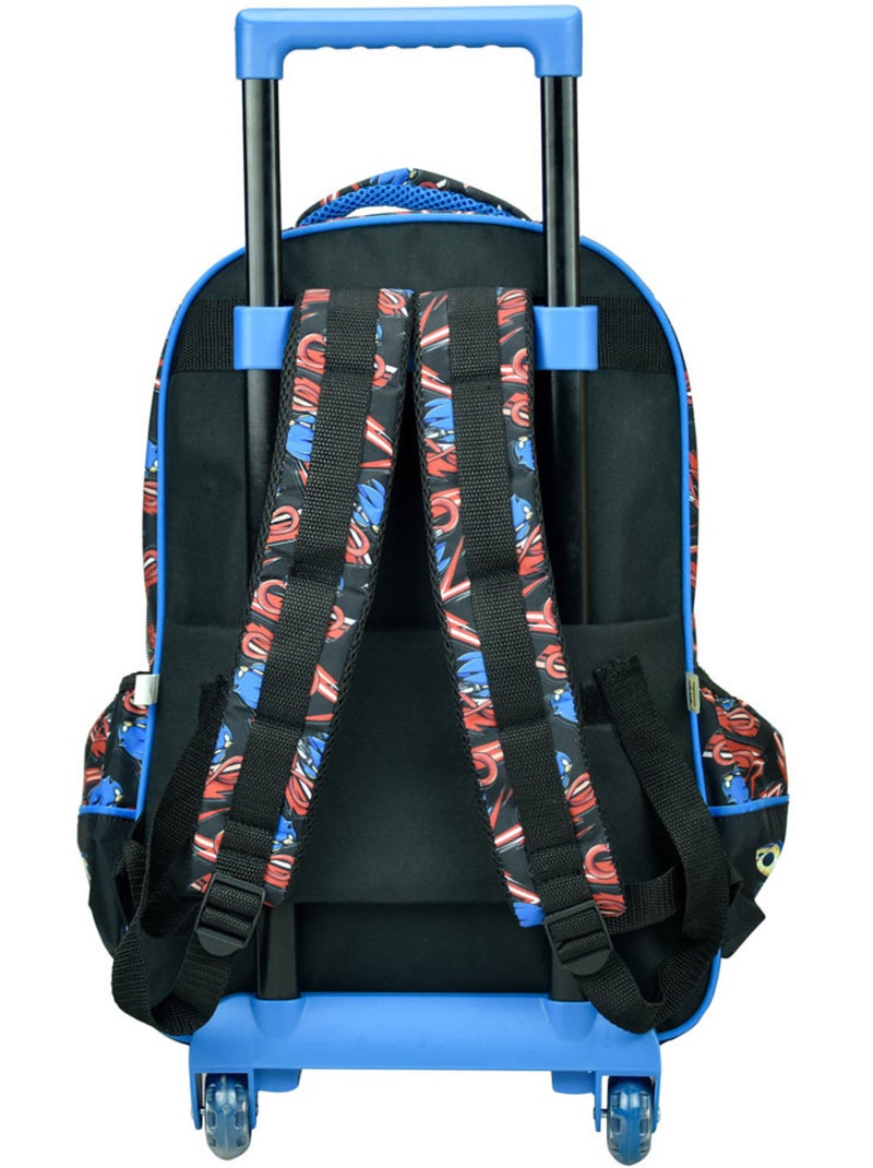 Sac à dos trolley Sonic Prime 46 CM pour l'école primaire Noir Bleu Blanc - Kiabi