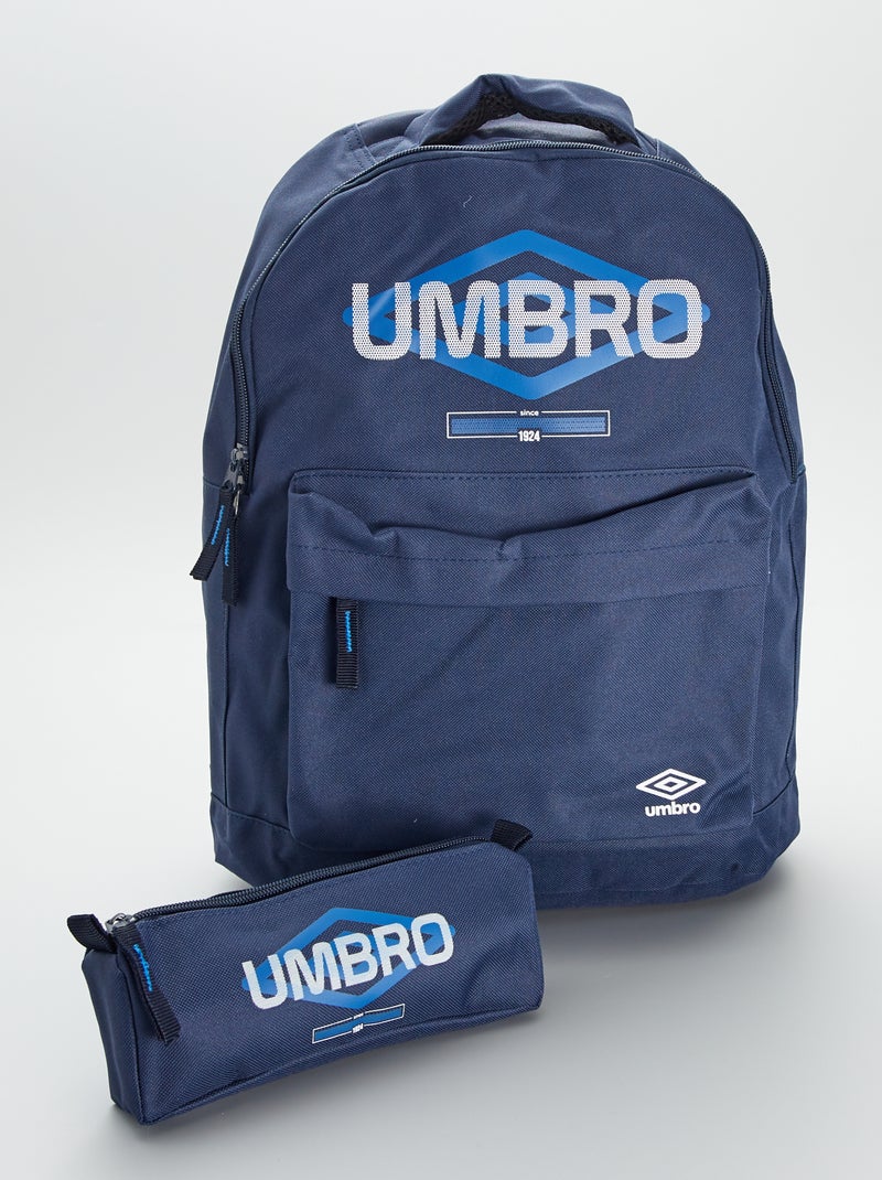 Sac à dos + trousse 'Umbro' bleu - Kiabi