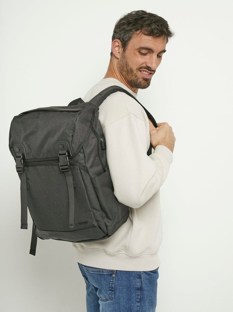 Sac à dos urbain multipoches - AFIBEL Noir - Kiabi