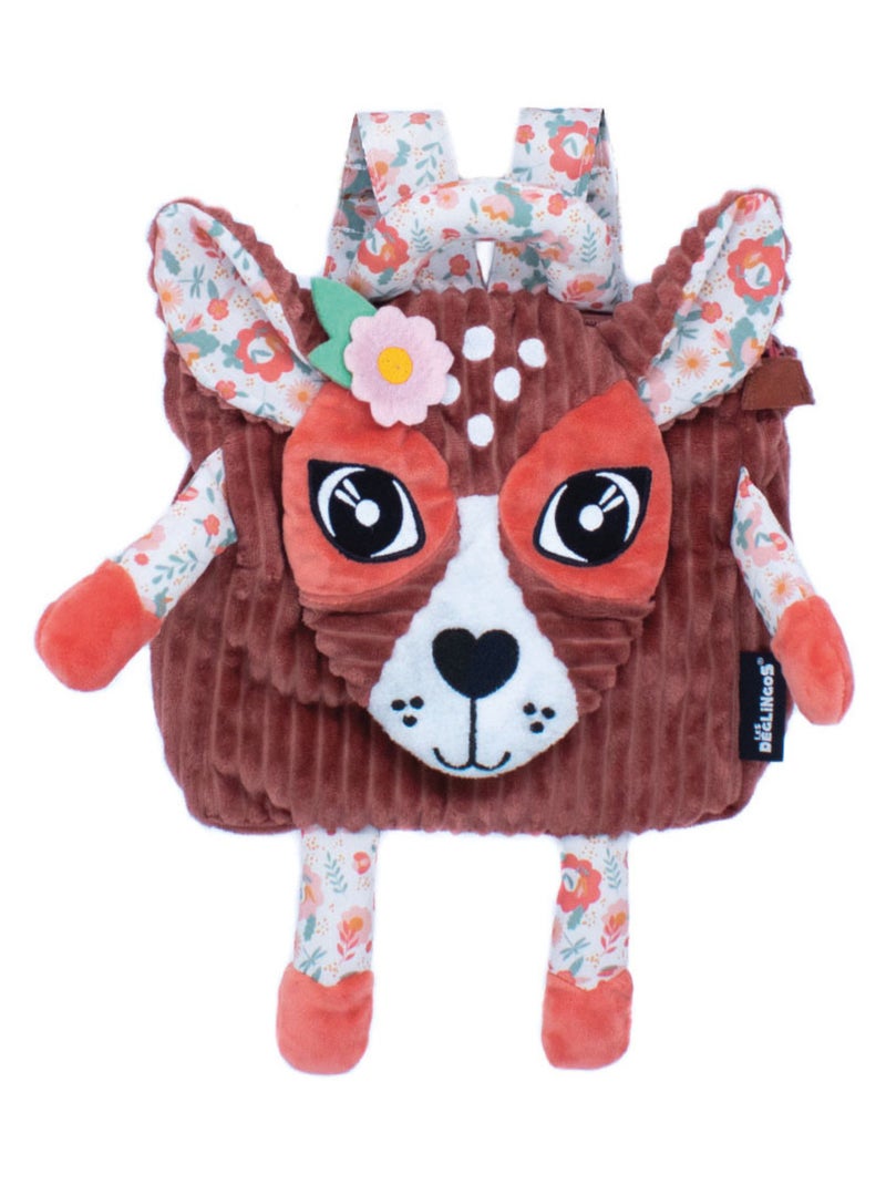 Sac à dos velours Mélimélos la biche Rose - Kiabi