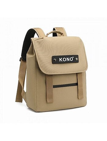 Sac à dos vintage 34x11x40 cm housse imperméable pc - kono