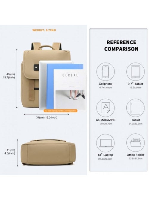 Sac à dos vintage 34x11x40 cm imperméable pour pc - kono - Kiabi Sac à dos vintage 34x11x40 cm imperméable pour pc - kono - Kiabi