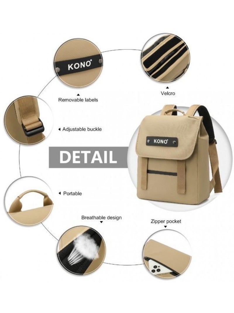 Sac à dos vintage 34x11x40 cm imperméable pour pc - kono Beige - Kiabi