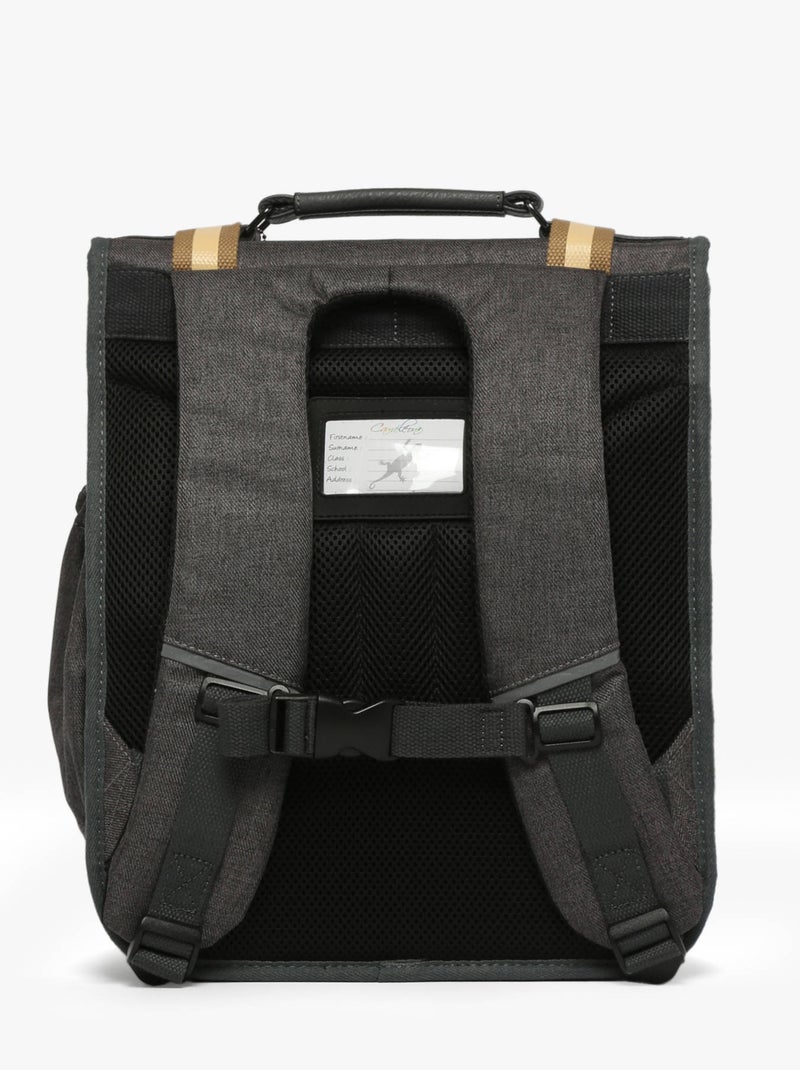 Sac À Dos Vintage Urban 2 Compartiments Cameleon Gris Noir - Kiabi