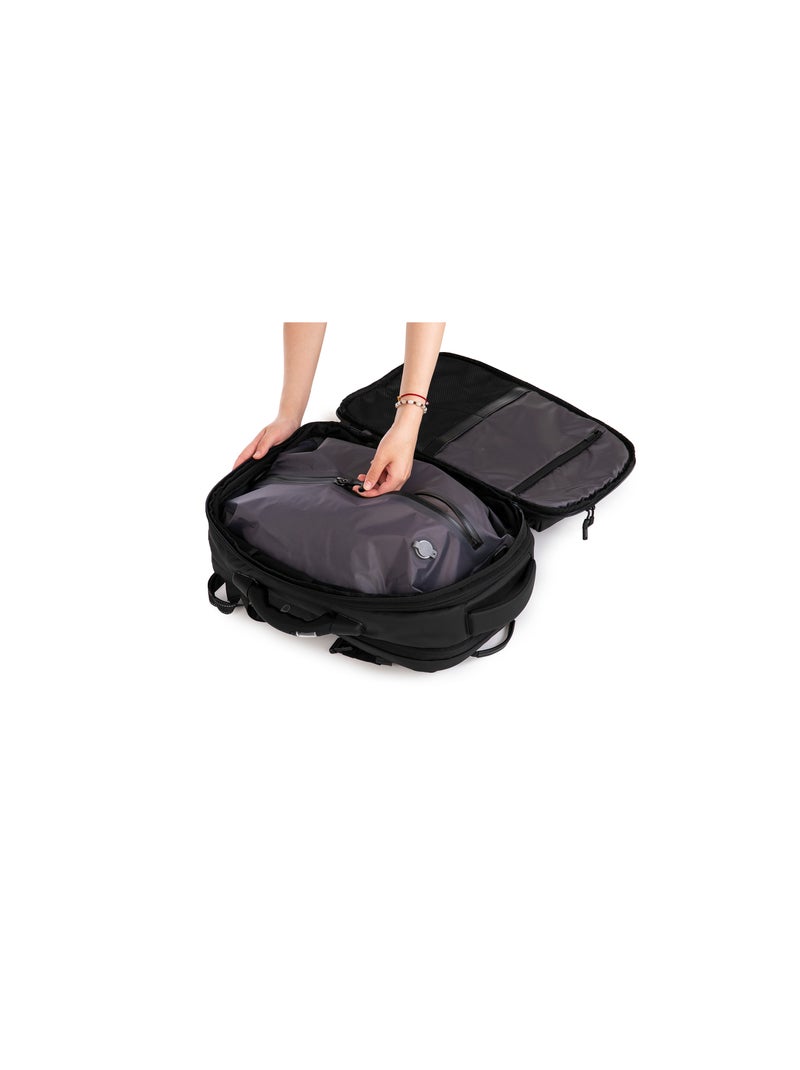Sac à Dos Voyage Sous Vide avec Pompe à Air et Pèse Bagage | Cadenas TSA | CELIMS France Noir - Kiabi