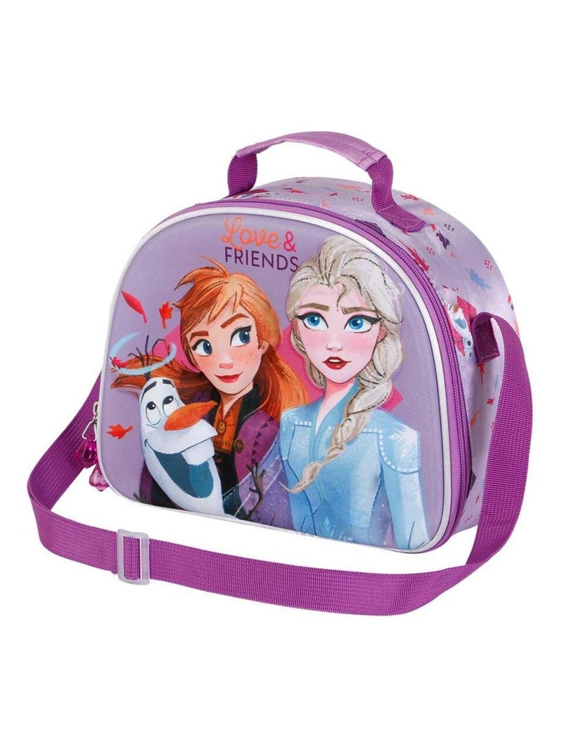 Sac à Goûter 3D - La Reine des Neiges 2 (Frozen) Friends Rose fushia - Kiabi