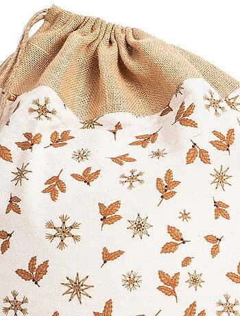 Sac à jouets imprimé CANNELLE NAT en coton recyclé 'Deko&co'