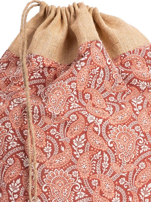 Sac à jouets imprimé LEONIE en coton recyclé 'Deko&co' - Kiabi