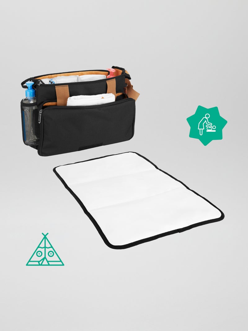 Sac à langer 2 en 1 'Badabulle' Noir - Kiabi
