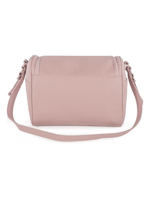 Sac Bandoulière Rose Grand Format 2 Pièces - Cuir PU - Taille Extra Large - Style Bucket Avec Cordon