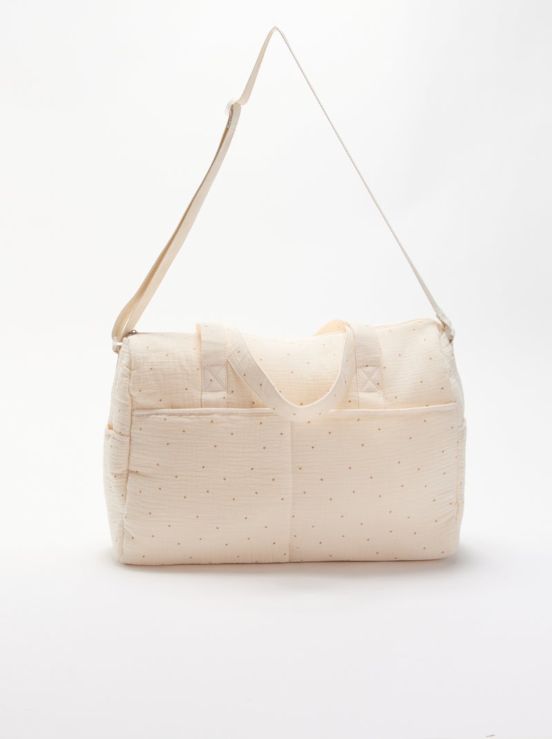 Sac à langer avec poches extérieures et intérieures Beige - Kiabi