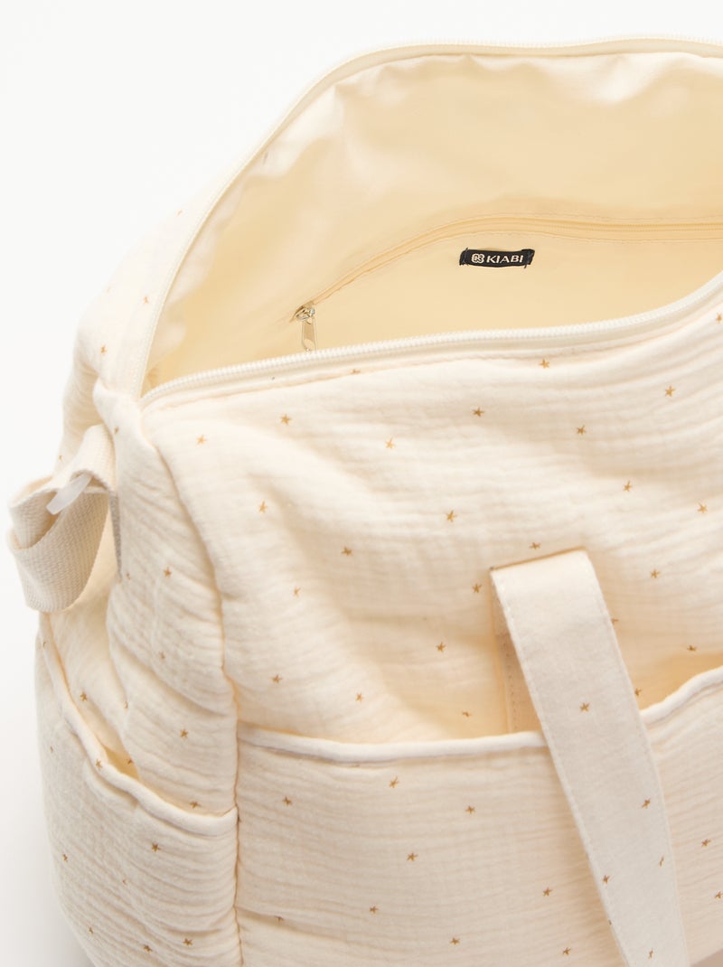 Sac à langer avec poches extérieures et intérieures Beige - Kiabi