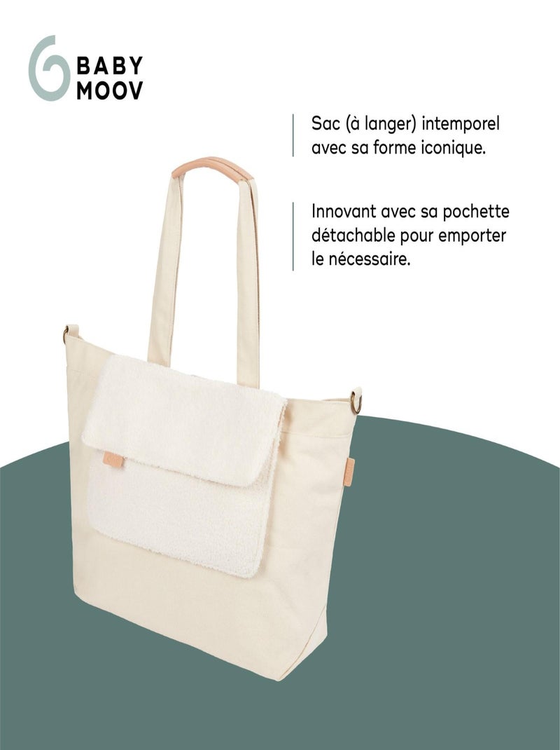 Sac à langer avec pochette amovible sherpa 'babymoov' Beige clair - Kiabi
