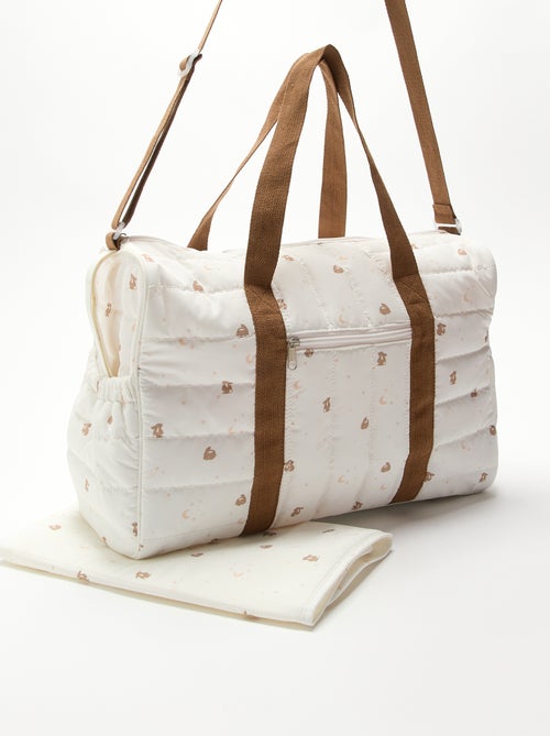 Sac à langer avec tapis à langer à l'intérieur et attache poussette. - Kiabi Sac à langer avec tapis à langer à l'intérieur et attache poussette. - Kiabi