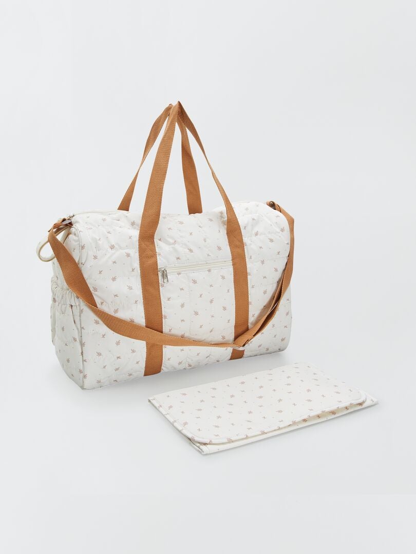 Sac à langer avec tapis et attache poussette Blanc - Kiabi