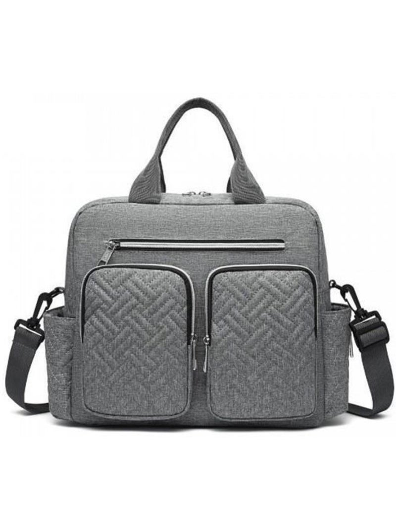 Sac à langer bébé - grande capacité avec poches isothermes - kono Gris - Kiabi