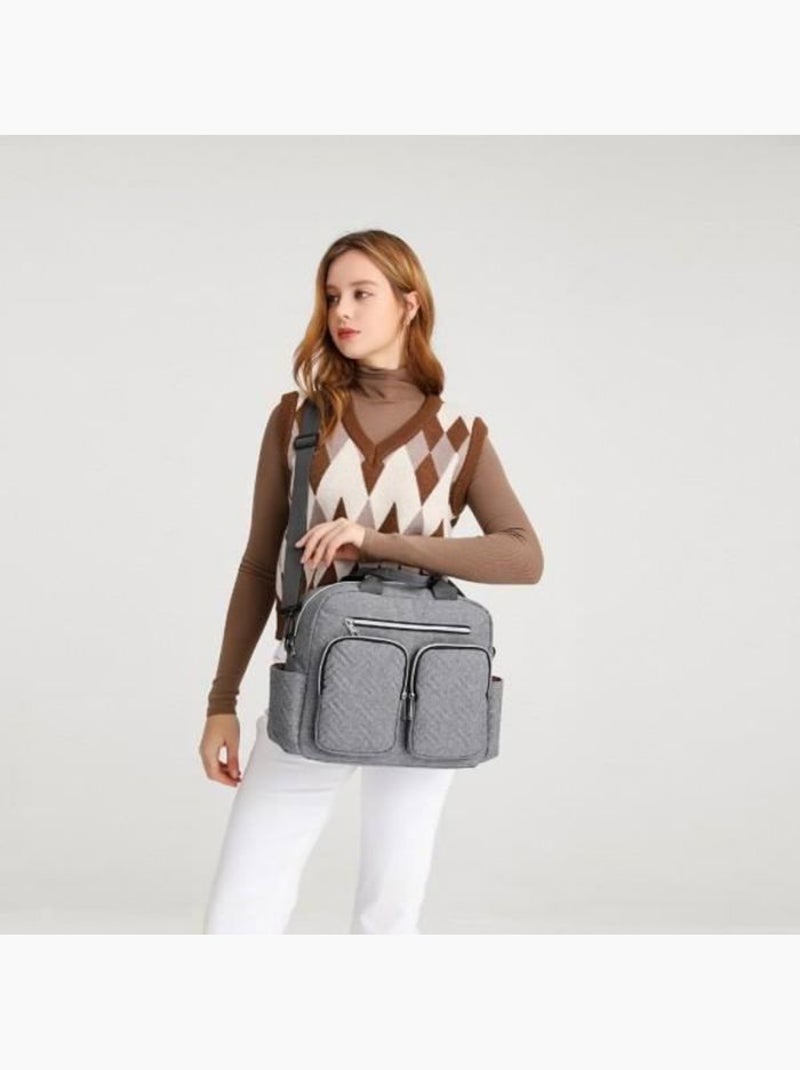 Sac à langer bébé - grande capacité avec poches isothermes - kono Gris - Kiabi