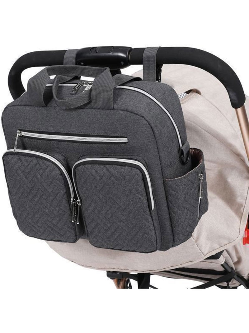 Sac à langer bébé - grande capacité avec poches isothermes - kono Noir - Kiabi