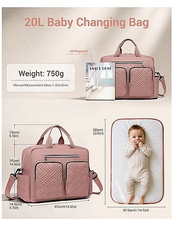 Sac à langer bébé - matelas à langer et poches isothermes - kono