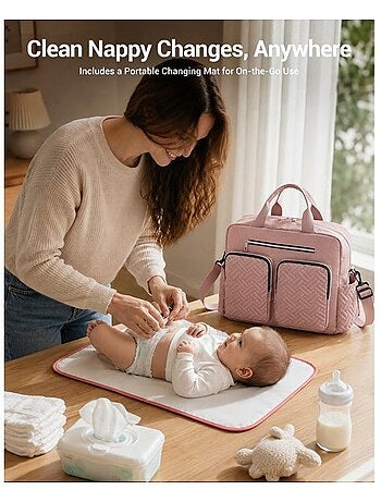 Sac à langer bébé - matelas à langer et poches isothermes - kono