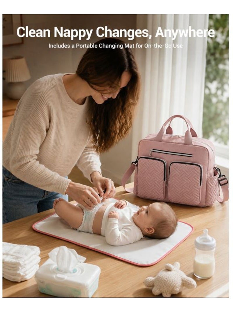 Sac à langer bébé - matelas à langer et poches isothermes - kono Rose - Kiabi