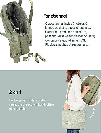 Sac à langer Day to Day pratique, 6 accessoires inclus, Abstract 'Babymoov'