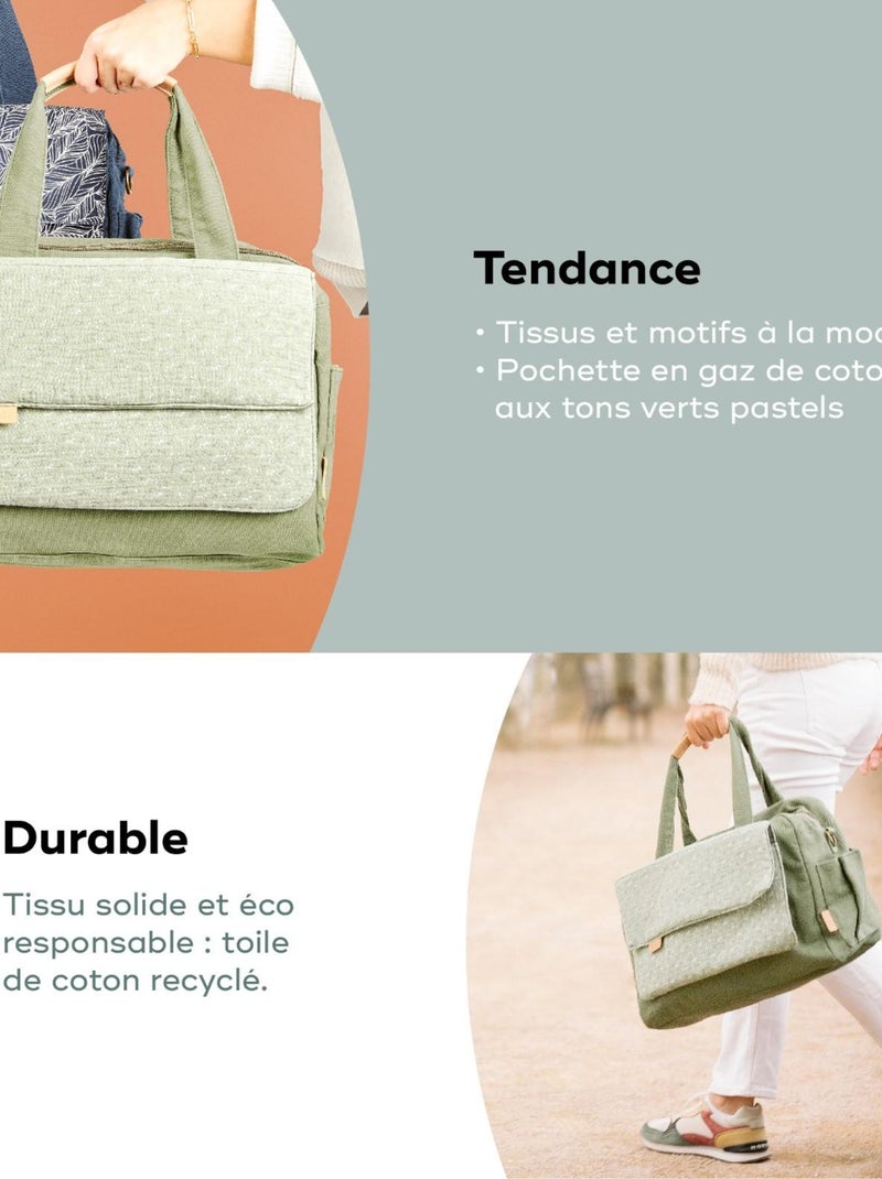 Sac à langer Day to Day pratique, 6 accessoires inclus, Abstract 'Babymoov' Vert - Kiabi