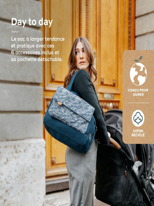 Sac à langer Day to Day pratique, 6 accessoires inclus, Palm 'Babymoov' - Kiabi