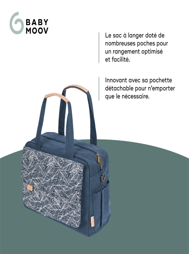 Sac à langer Day to Day pratique, 6 accessoires inclus, Palm 'Babymoov' Bleu foncé - Kiabi