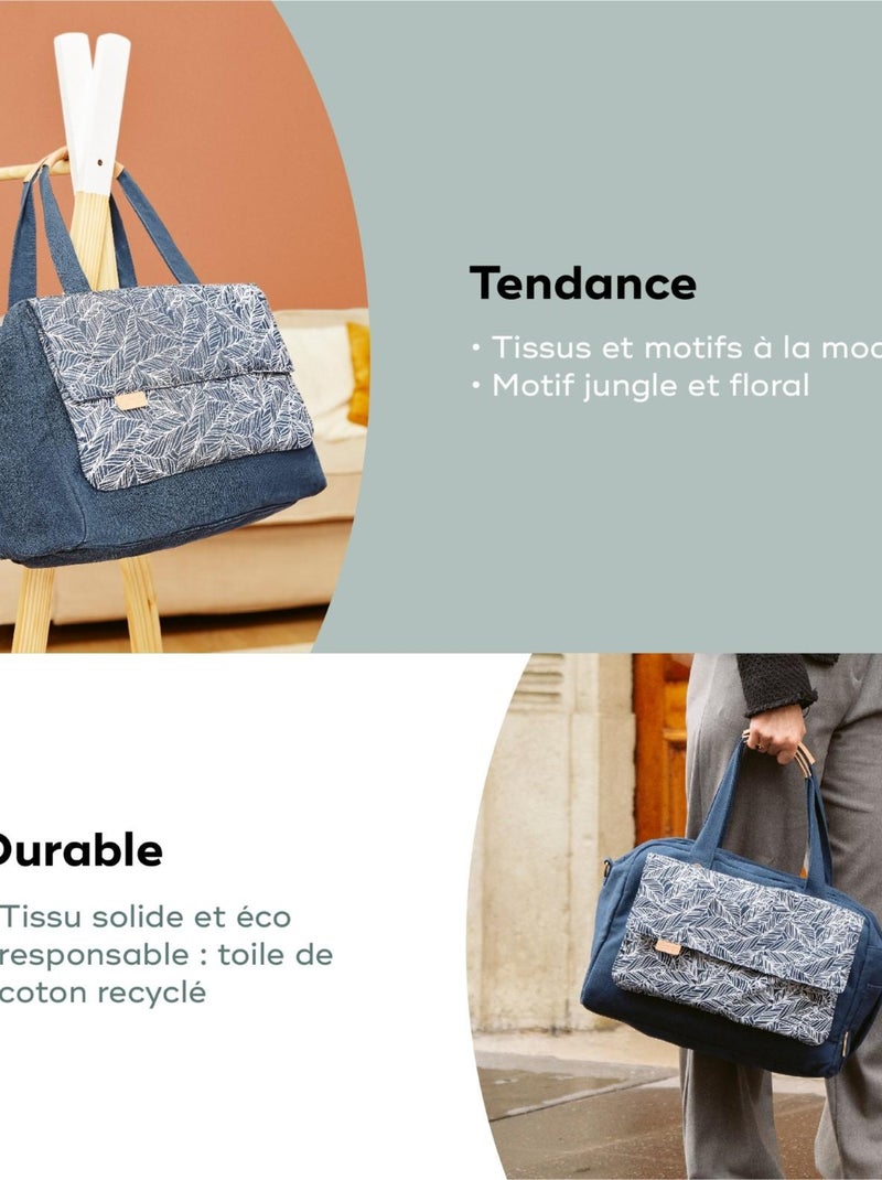 Sac à langer Day to Day pratique, 6 accessoires inclus, Palm 'Babymoov' Bleu foncé - Kiabi