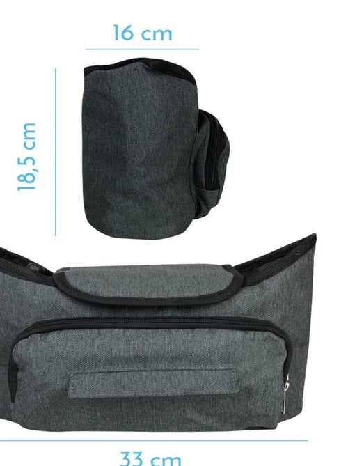 Sac à langer, de rangement pour poussette - Monsieur Bébé - Kiabi