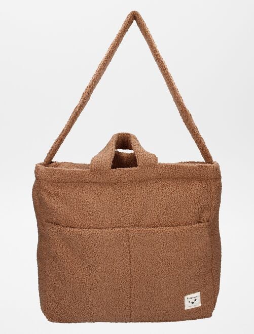 Sac à langer effet moutonné + tapis à langer nomade - Kiabi