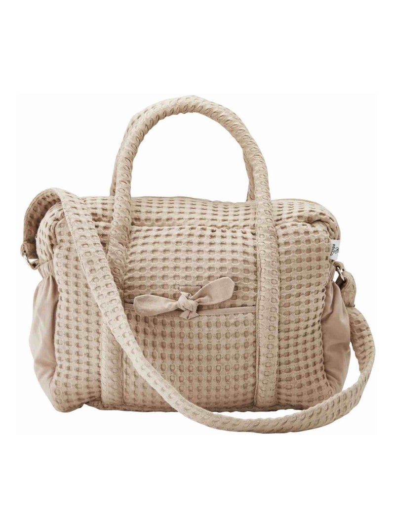 Sac à langer en coton gaufré BB&CO Beige - Kiabi