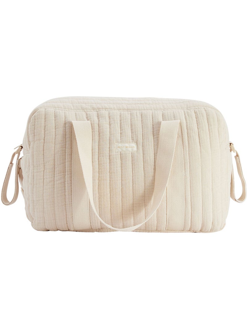 Sac à langer en gaze de coton Eden Beige - Kiabi