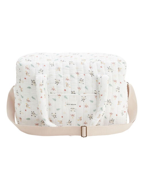 Sac à langer en gaze de coton et tapis de change Baby Panda - Kiabi