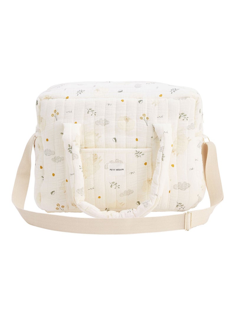 Sac à langer en gaze de coton et tapis de change Câlins Ecru - Kiabi