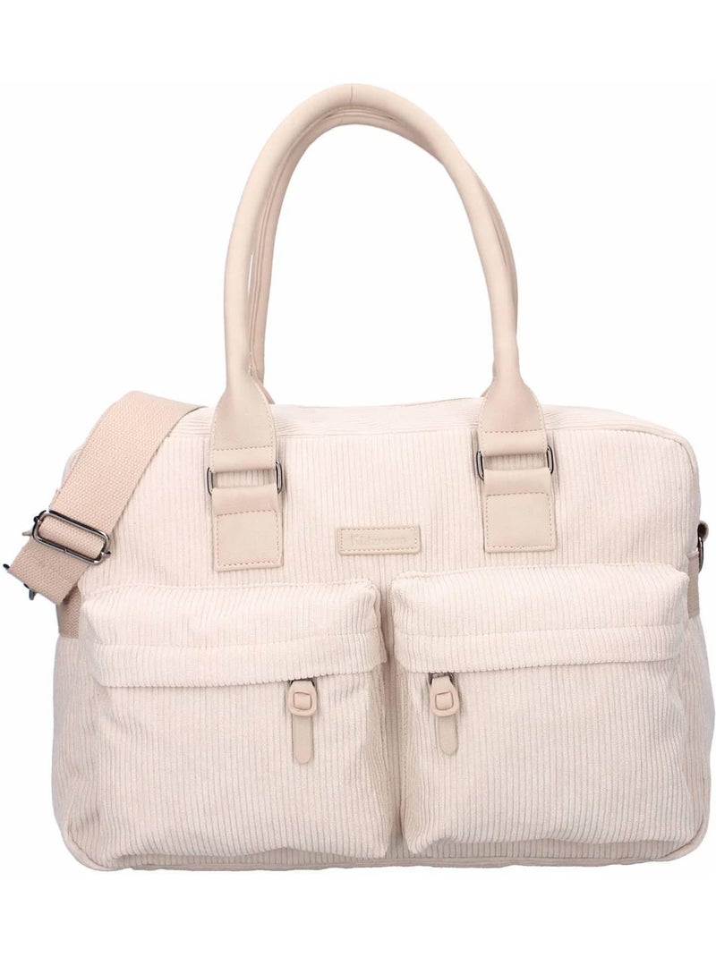Sac à langer en velours côtelé et son matelas nomade Kidzroom Beige - Kiabi