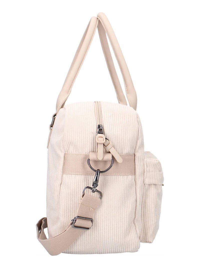 Sac à langer en velours côtelé et son matelas nomade Kidzroom Beige - Kiabi