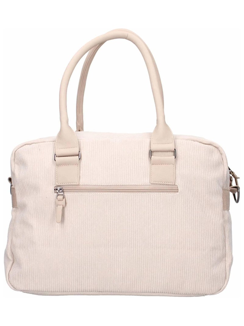 Sac à langer en velours côtelé et son matelas nomade Kidzroom Beige - Kiabi