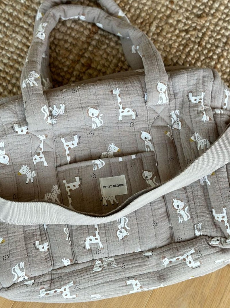 Sac à langer et tapis Baby Safari Ecru - Kiabi