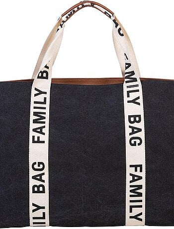 Childhome - Sac à langer Family bag signature Canvas noir - Noir - Puériculture - One Size
